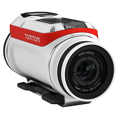 TomTom Bandit Action Camera, 4K Ultra HD, 16MP, Bluetooth, Wi-Fi With Waterproof Lens, Bike Pack